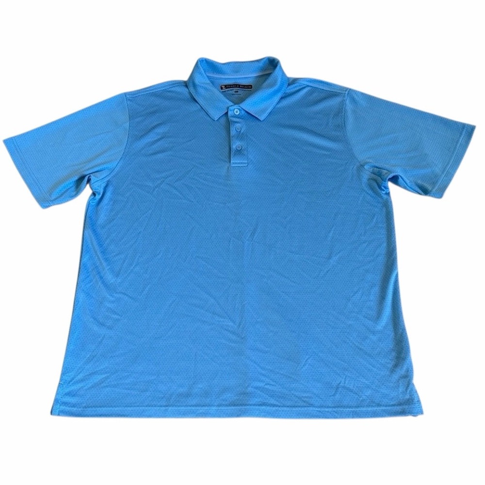 Pebble Beach Dry-Luxe Performance Light Blue Polo Golf Shirt Size XL